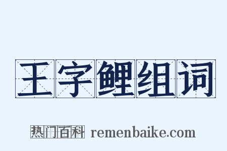 王字鲤组词是什么意思的图片